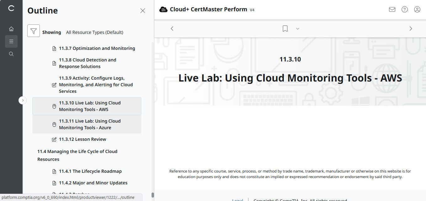 CompTIA Cloud+ CV0-004 eLearning-Paket